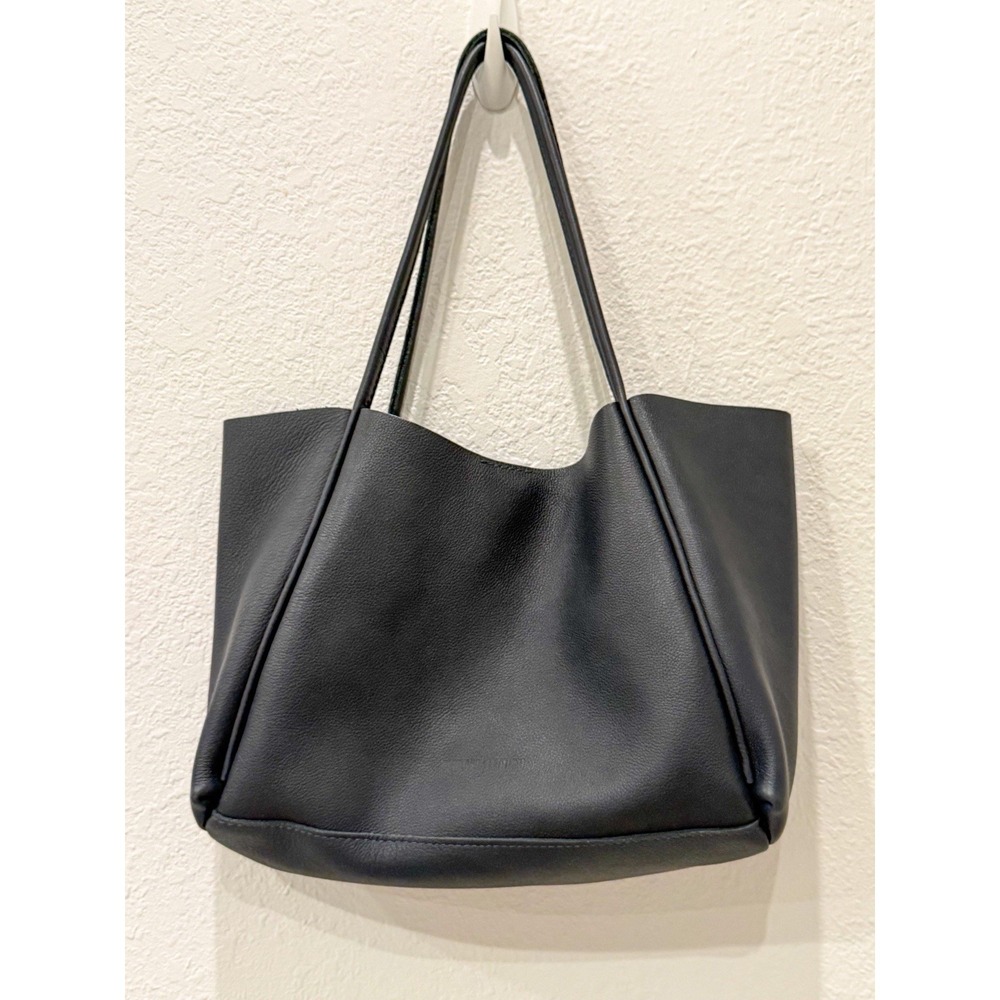 NWOT Portland Leather Verona Tote Night Owl Blue Full Grain Large Shoulder Bag - Picture 2 of 10